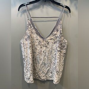 American Eagle Elegant Velvet Women's Top in Silver